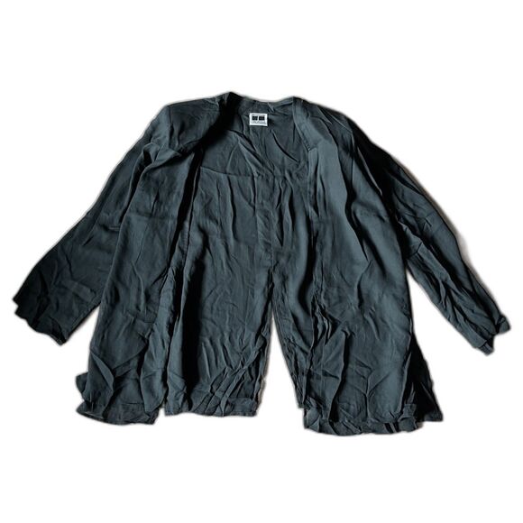 Vintage TADASHI Black Long Sleeve Open Sheer Light Jacket Top   Women's Size 4 - Picture 3 of 9